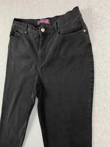 Gloria Vanderbilt Amanda Missy Size 12 w30 Black Twill Straight Jeans - Picture 1 of 19