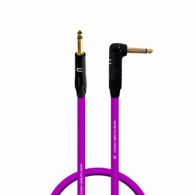 Cable mono desequilibrado 1/4" TS macho a ángulo recto - longitud personalizada, cable de color Foto 1 de 4