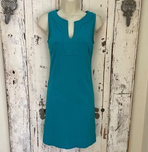 New York & Company Size XS Woman's Turquoise Blue Knit Sleeveless Casual Dress - Picture 1 of 6