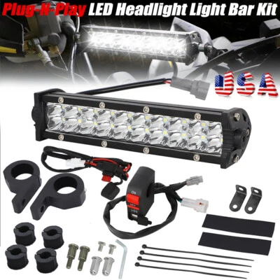 LED Headlight Light Bar Kit Plug&Play For Kawasaki KLX110 KLX140 2008-2022 2013 - Image 1 of 4