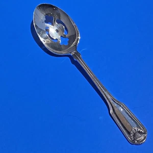 Oneida Classic Shell Stainless Flatware Pierced Serving Spoon 8 3/8" Glossy - Picture 1 of 5