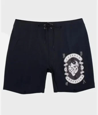 Pantalones cortos de tabla RVCA Benj Skull para hombre - talla 28 - nuevos con etiquetas  Foto 1 de 4