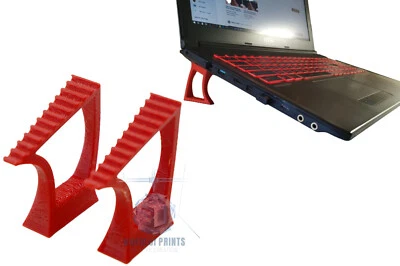 MSI Laptop Stand Riser Elevated Angled Mount for GL65m & others (2-pack, red) - Image 1 of 4