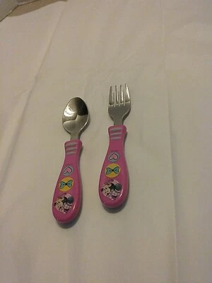 Conjunto infantil de talheres e garfo plástico Minnie Mouse ZAK Designs - Imagem 1 de 4