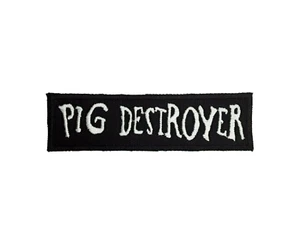 PIG DESTROYER Patch Iron/sew on Embroidered Grindcore patch Agoraphbic Nosebleed - Picture 1 of 2