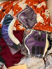 Ensemble paillettes violettes Equestroom, bottes de brossage, bottes cloche et capot mouche