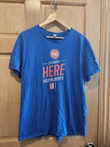SGA Detroit Pistons T-Shirt It Starts Here 2019 Playoffs Size Large - Picture 1 of 4