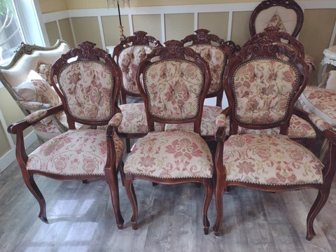 New Upholstered Antique Dining Chairs Cover