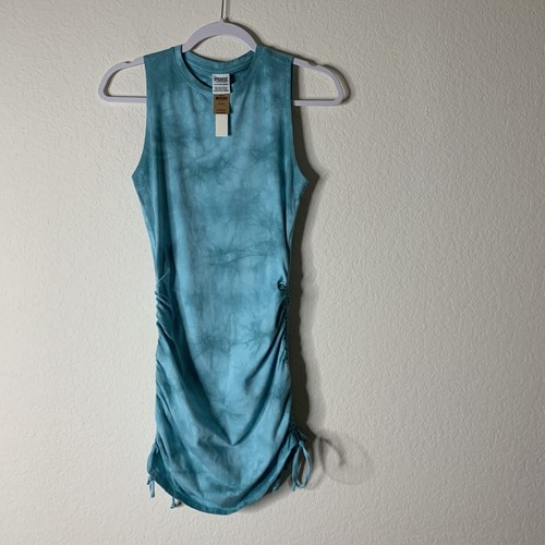 UNDERCOVER Abito donna VS rosa blu tinta unita senza maniche increspato XS