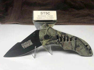 Navaja de bolsillo Schrade Touch Hunter ST5C diseñada por Steward A Taylor mango camuflado Foto 1 de 4