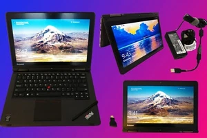 Lenovo ThinkPad Yoga S1 Convertible Laptop i5 SSD Win10 Pro IPS Stylus Webcam - Picture 1 of 9