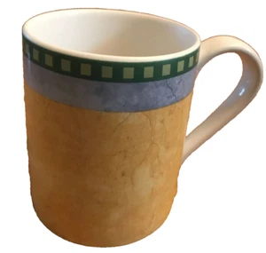 Taza de gres Corelle Coordinates amarillo azul mármol verde 3,75 pulgadas de alto - Imagen 1 de 4