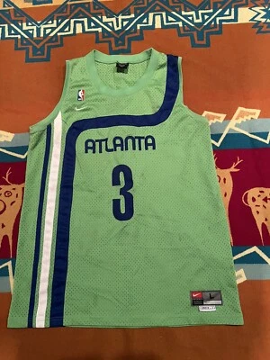 VTG🔥 Nike NBA Atlanta Hawks Shareef Abdur-Rahim Sz Large L Green Neon - Image 1 of 4