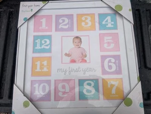 My First Year Frame Newborn to First Birthday Photo collage framed - Picture 1 of 2