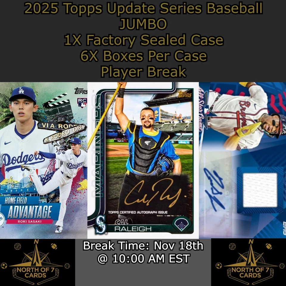 Reid Detmers - 2025 Topps Update Series Baseball JUMBO - 1X Case BREAK #12 - Image 1 of 1