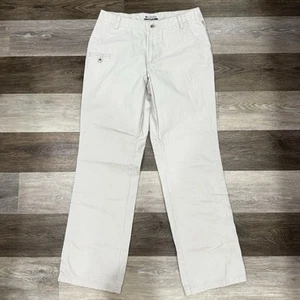 Columbia Damenhose Größe 8 cremeweiß gerades Bein mittlerer Bund Baumwolle Freizeit sehr guter Zustand! - Bild 1 von 10