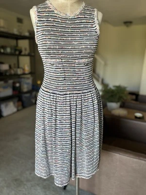 CHANEL Multicolor Striped Sleeveless Knit Dress, Size 34 Italy - Image 1 of 4