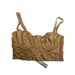 NWT SKIMS Stretch Satin Corset Top Gold Champagne Women's Size L Large Bustier - Picture 1 of 3