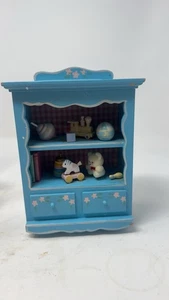 Vintage San Francisco Music Box Company Baby Chest Blue Toy Bookshelf TESTED - Picture 1 of 7