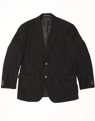 DOCKERS Mens 2 Button Blazer Jacket UK 42 XL Black Polyester VP09 - Image 1 of 4