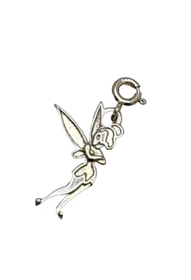 Disney 925 Plata Esterlina Tinker Bell Sassy Pose Charm, 1" Largo Foto 1 de 4