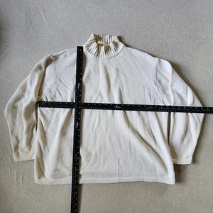 Suéter Eddie Bauer Mujer Talla 2XL 100% Algodón Marfil Cuello Alto Estilo Pescador - Imagen 1 de 21