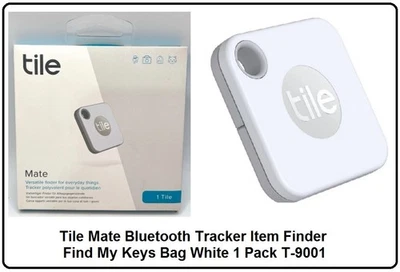 Tile Mate Bluetooth Tracker Item Finder Find My Keys Bag White 1 Pack T-9001 NEW - Image 1 of 4