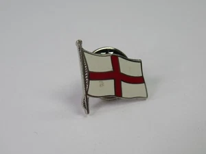 Vintage England Flagge Anstecknadel Hutnadel Antik St. Georg Rotes Kreuz - Bild 1 von 3