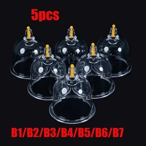 5PCS Vacuum Cupping Cups Acupuncture Suction Massage Cupping Can  - Picture 1 of 17