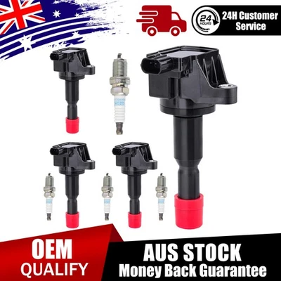 4x Ignition Coils & 4 Spark Plug for Honda Jazz GD3 GE2 GD GE3 2002-2008 1.5L - image 1 of 4