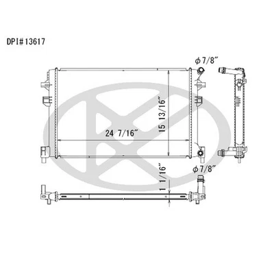 Radiador Koyorad A13617 para Volkswagen e-Golf Jetta 15-20 Foto 1 de 4