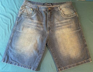 Koman Jean Shorts Mens 44 13” Inseam Distressed Baggy Denim Preowned - Picture 1 of 3