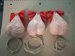 (3) Fake Hanging Testicles Balls Ballsack Perfect Prank Gag Gift for Christmas - Picture 1 of 4