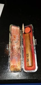 SELLO DE OFICIALES JAPONESES DE LA SEGUNDA GUERRA MUNDIAL EXTREMADAMENTE RARO CON ESTUCHE ANTIGUO COLECCIONABLE SAMURAI - Imagen 1 de 3