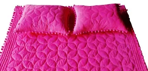 Baby Pink Velvet Quilt Velvet Comforter Velvet Bedspread Blankets valentine day - Picture 1 of 6