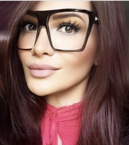 Monturas de gafas cuadradas XXL de gran tamaño para mujer Hipster geek grandes WaYf 9688 - Imagen 1 de 15