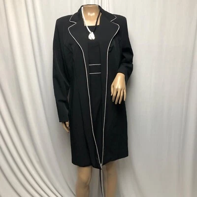 Vestido negro sin mangas Alyn Paige para mujer talla 9-10 manga larga conjunto chaqueta oficina Foto 1 de 4