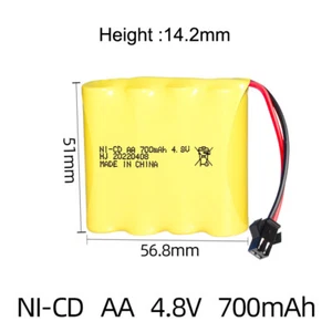 NI-CD AA 700mAh 4.8V Rechargeable Battery for Monster Truck Remote Control Car - Picture 1 of 7