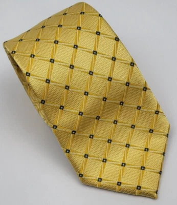 Corbata Croft & Barrow Poliéster Dorada Amarillo Azul Geométrica Hombres Delgada 57 x 3 Foto 1 de 4