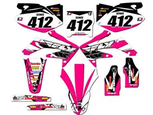 2006-2007 CRF 250 R 13 FLY Pink Senge Graphics Kit Compatible with Honda - Foto 1 di 10