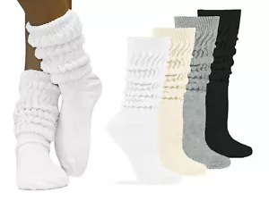 Jefferies Socks Womens Slouch Cotton Knit Scrunch Socks 3 Pair Pack - Picture 1 of 11