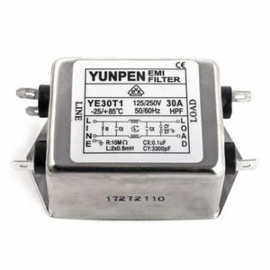 Yunpen YE30T1 IEC filtro de red 250VAC 30A filtro de interferencia - Imagen 1 de 5