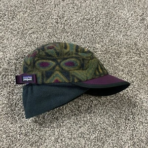Patagonia Duckbill Hat Vintage 90s Synchilla Fleece Earflap Made In USA Y2K Cap - Picture 1 of 6