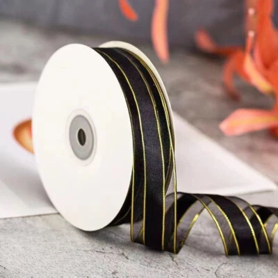 50 Yards Silky Mesh Ribbon for Birthday Cake Packaging Webbing Bouquet Gift Wrap - Image 1 of 4