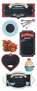 Paper House Productions HOMEMADE Chalkboard Stickers - 8 pcs - Picture 1 of 2