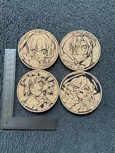 Symphogear Cork Coasters Set Official Goods Japan - Picture 1 of 2