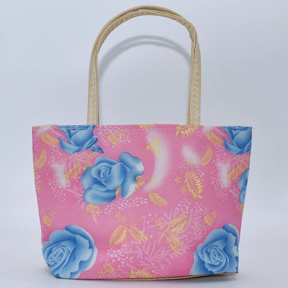 Mini bolso de mano pequeño rosa rosas azules - NUEVO Foto 1 de 1