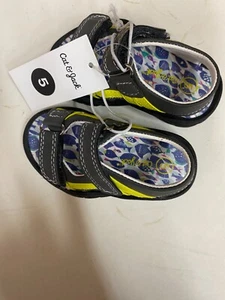 Toddler Cat and Jack Ankle Strap Sandals -Grey -Brooks Size 5 or 6 - Picture 1 of 4