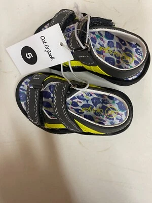 Toddler Cat and Jack Ankle Strap Sandals -Grey -Brooks Size 5 or 6 - Image 1 of 4