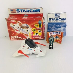 Starcom F-1400 Starwolf 100% Complete w/ BOX and FIGURE Coleco 1986 Vintage - Picture 1 of 24